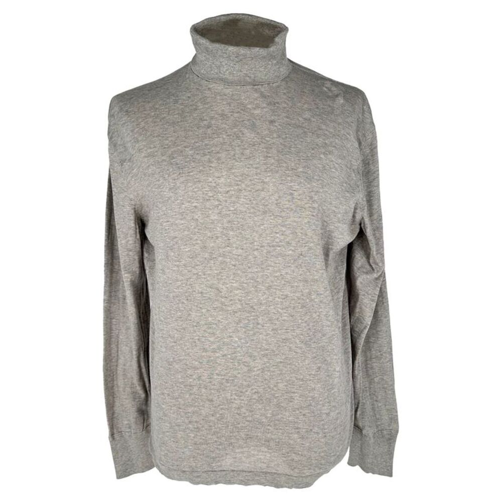 Tom Ford Knitted Turtleneck Sweater in Grey Cotton